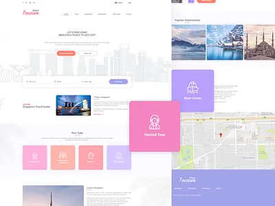 Unique Tourism - Homepage ui ux