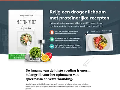 Landing Page for Recipe Book design landing page site ui ux web website
