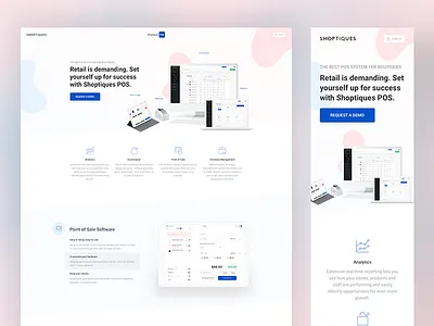 Landing Responsive app dashboard ipad landing landing page point of sale pos responsive rwd website
