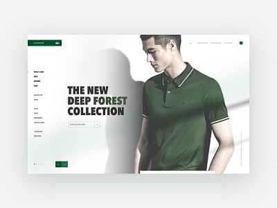 Lacoste re-design art direction brand crocodile design ecommerce green interaction lacoste ui user interface visual design