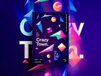 👁Made You Look👁 220 | CrAzy T0wN. beautiful color design gradient poster postereveryday swiss typography