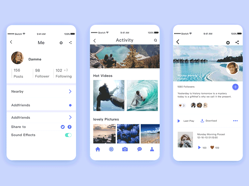 Student work －Ding Xinmei app dayu gif ios iphone music ui