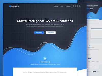 ICO Marketing Website altcoins bitcoin blockchain crypto cryptocurrency homepage ico landing marketing ui ux website
