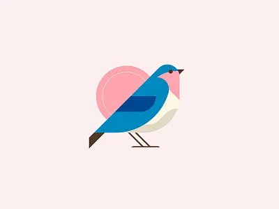 Sparrow birb animal bird icon illustration illustrator logo minimal nature retro shapes sparrow