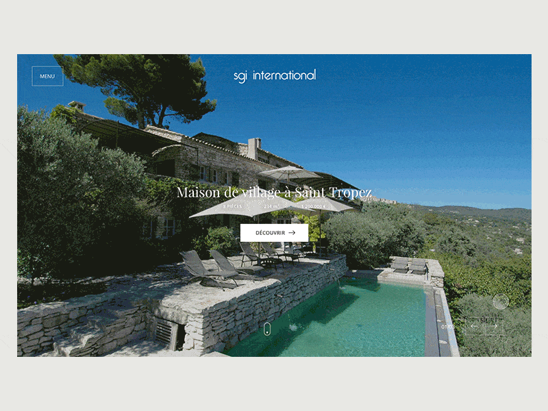 Slider for a real estate digital house interface loft property real estate rent slider