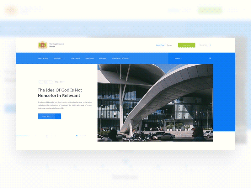 The Court. court goverment ui web design
