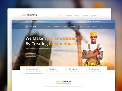 Buildico | Construction Theme architecture building construction construction business construction company contractor electrician engineer ixstudio painter plumber renovation