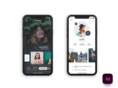 iX Profile 2styles XD Freebie adobe xd adobexd iphonex profile