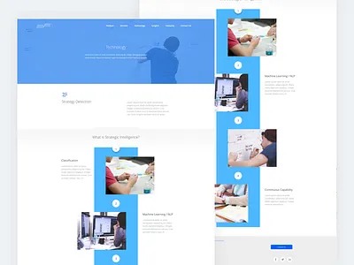 Grata Data Technology blue grata data product gratadata homepage landing page material deisgn minimal technology web design website