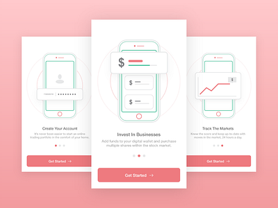 Trading App Onboarding appdesign graphicdesign illustration onboarding productdesign uidesign uxdesign webdesign