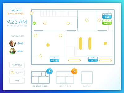 Daily UI 021 - Home Monitoring Dashboard 021 dailyui