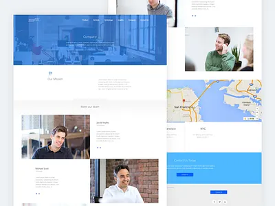 Grata Data Company blue grata data company gratadata homepage landing page material deisgn minimal web design website