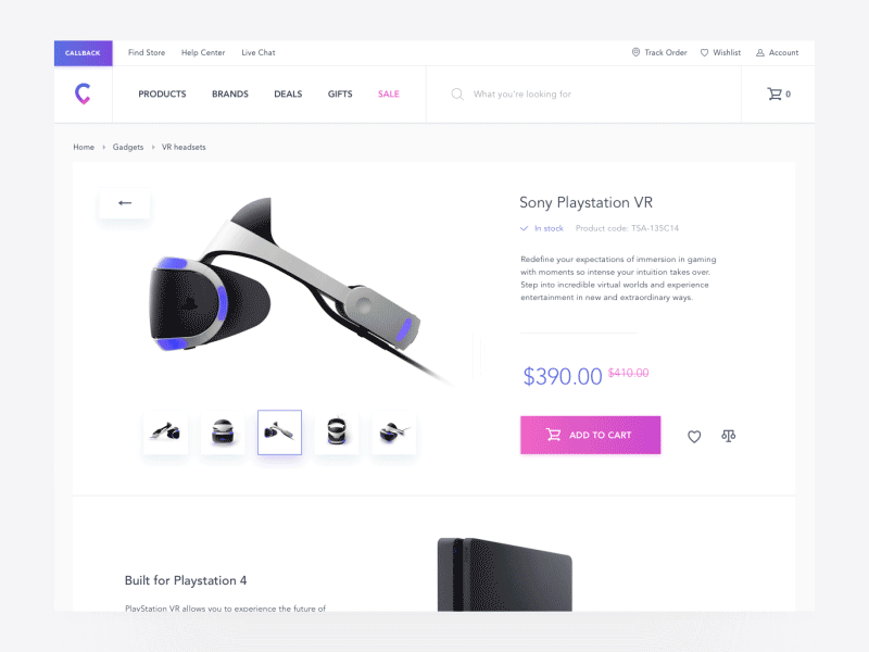 E-commerce - Adding to a cart cart e commerce interaction interface prototype shop smooth ui ux white