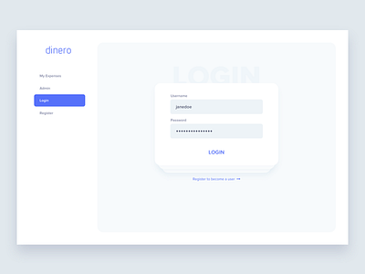 Financial Manager Concept authentication dashboard financials login registration