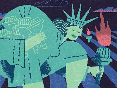 ACLU aclu democracy illustration law liberty state