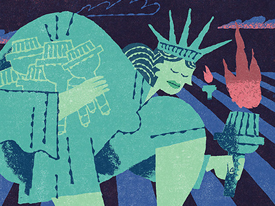 ACLU aclu democracy illustration law liberty state
