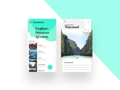 Place Hunt app app design interface ios ui ux web