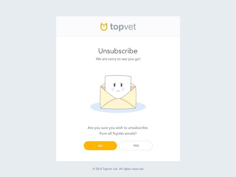 Unsubscribe Page Animation animation eleken email follow illustration mail page subscribe ui
