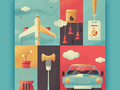 Bangalore things bangalore composition grunge illlustration vector