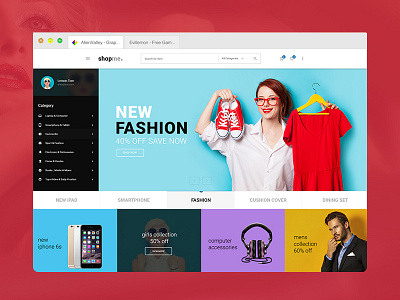 Shopme eCommerce PSD Template clothes digital e commerce fashion item details limradesigns market mega store products responsive shop shopme
