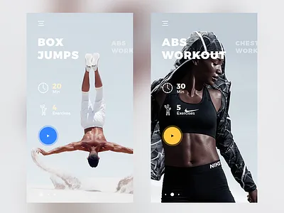 Fitness App UI app color fitness gym landing ui uidesign ux workout