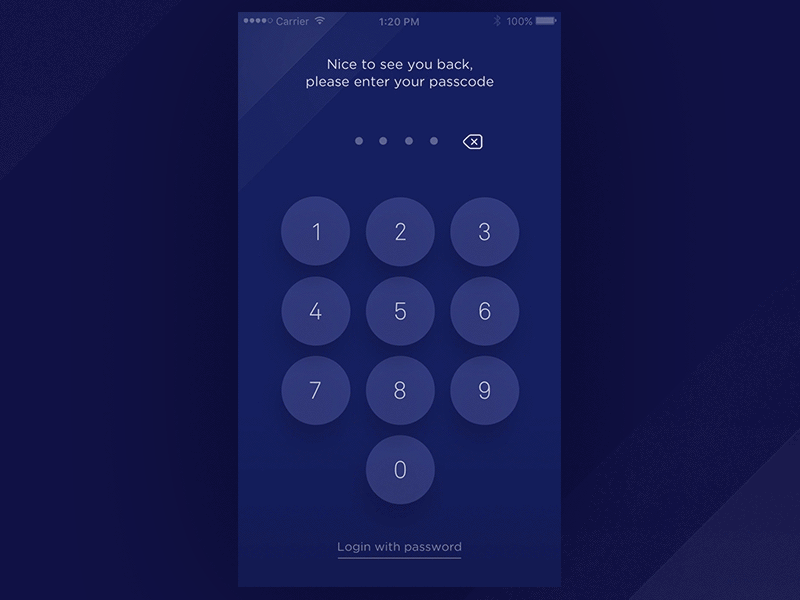 Pass code fallback code error fallback ios lock pass principle prototype success unlock