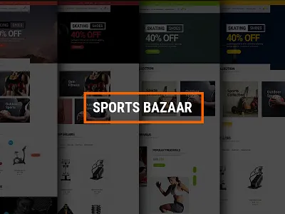 Sports Bazaar - Sports Ecommerce PSD Template basketball bazaar centre club events football golf shop sport sporting tennis