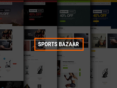 Sports Bazaar - Sports Ecommerce PSD Template basketball bazaar centre club events football golf shop sport sporting tennis