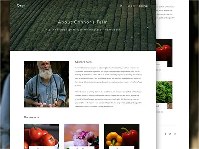 Farmer Landing Page farmer home page landing page online shopping organic vegetables vegetables vishnu website design login signup