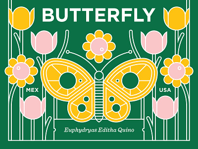 Type Hike Alphabeast Series Poster alphabeast animal butterfly design flower green illustration orange pink poster typehike