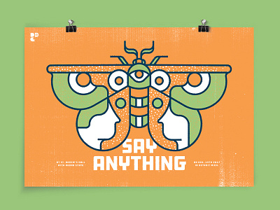 Say Anything Gig Poster all seeing eye eye gig poster insect man moth pattern woman