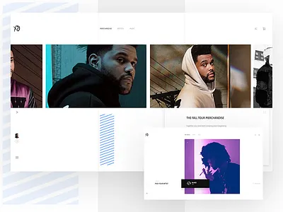 Artist - Merchandise Presentation branding commerce fullscreen hero list navigation parallax slider typography web design