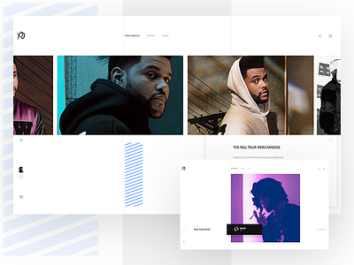 Artist - Merchandise Presentation branding commerce fullscreen hero list navigation parallax slider typography web design