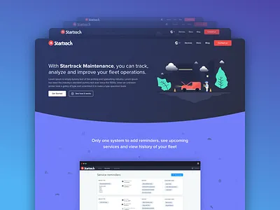Maintenance Landing Page colors gradientes illustration landing page product landing