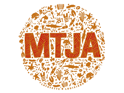 MTJA cajun conference crest event gif hand drawn icon journalist travel