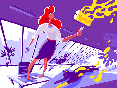Add the Color bright character design digital art environment graphic design illustration