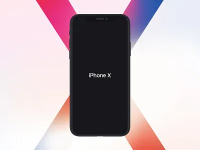 iPhone X Flat Mockup Free app black design flat free graphic iphone iphone x mobile mockup