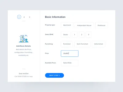 Upload Project dashboard design illustration interaction real estate tags ui ux web wizard