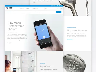 Moen Innovations bathroom clean e commerce faucet fixtures home innovation kitchen minimal moen product shower