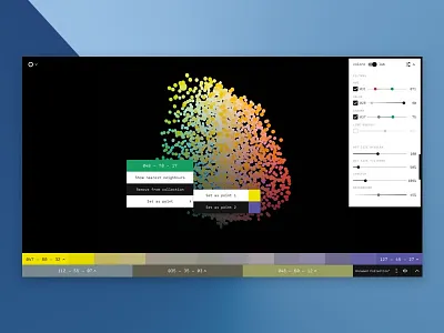 Coloro Workspace 3d collection color controls design experience explore harmonies interface play ui ux