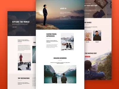 Free Divi Layout Pack for Travel Websites about agency contact divi landing page layout pack package travel travel agency travel package website