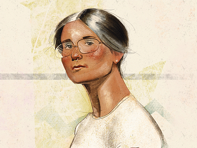 Vintage portrait illustration girl hipster illustration portrait procreate vintage