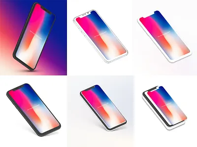 Free iPhone X Mockup Bundle bundle download free freebie iphone iphonex mockup psd smarthone
