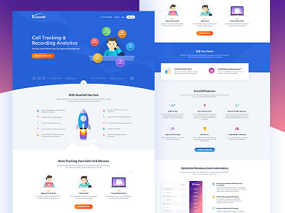 Kuucall: Homepage Design Concept analytics call communication conversation design finances free homepage phone responsive uikreative web website