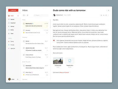 Mail App Design app email idea inbox mail ui ux web