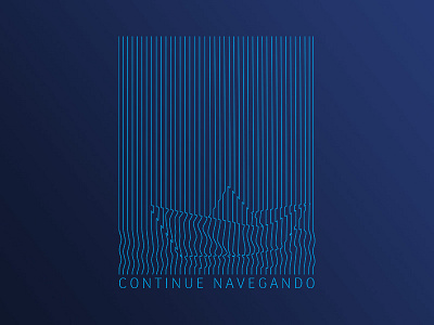 Continue navegando blue boat illustration lines ocean origami paper boat sea stripes