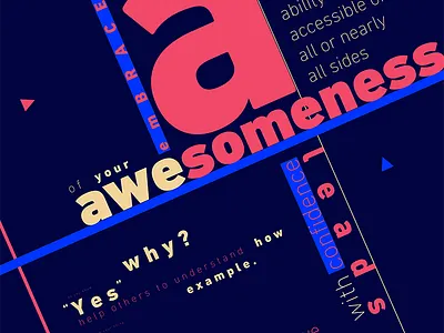 Embrace Your Awesomeness Poster artist branding design designer expert graphic design orbital visual llc poster art thefuturchallenge thinker tim tourtillotte typography