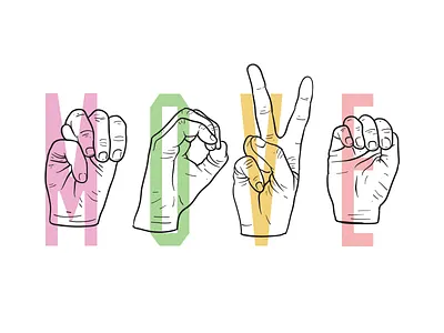 Sign Language Mural ad agency adobe illustrator design illustration illustrator pen tool sacramento sign language vector vector art vector illustration