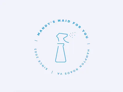 Mandy's Maid For You Badge badge branding clean line logo minimal services
