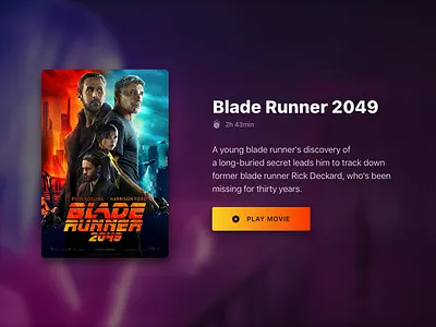 Movie TV UI cinema design movie poster tv ui